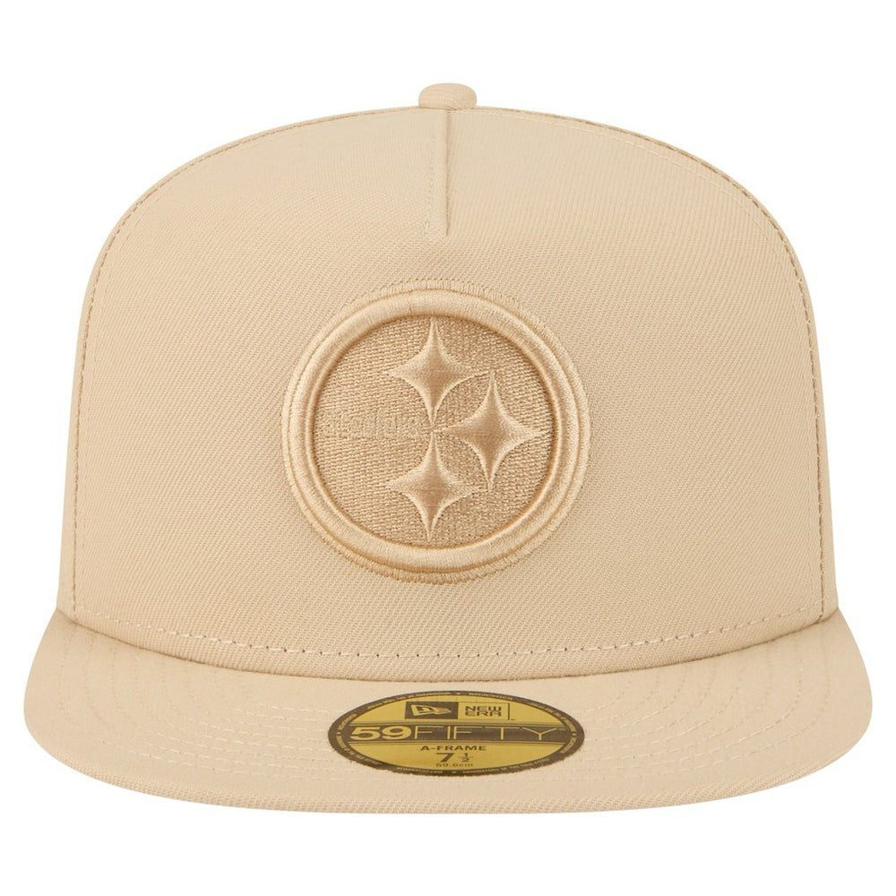 Pittsburgh Steelers New Era Color Pack A-Frame 59FIFTY Fitted Hat - Beige - NFL