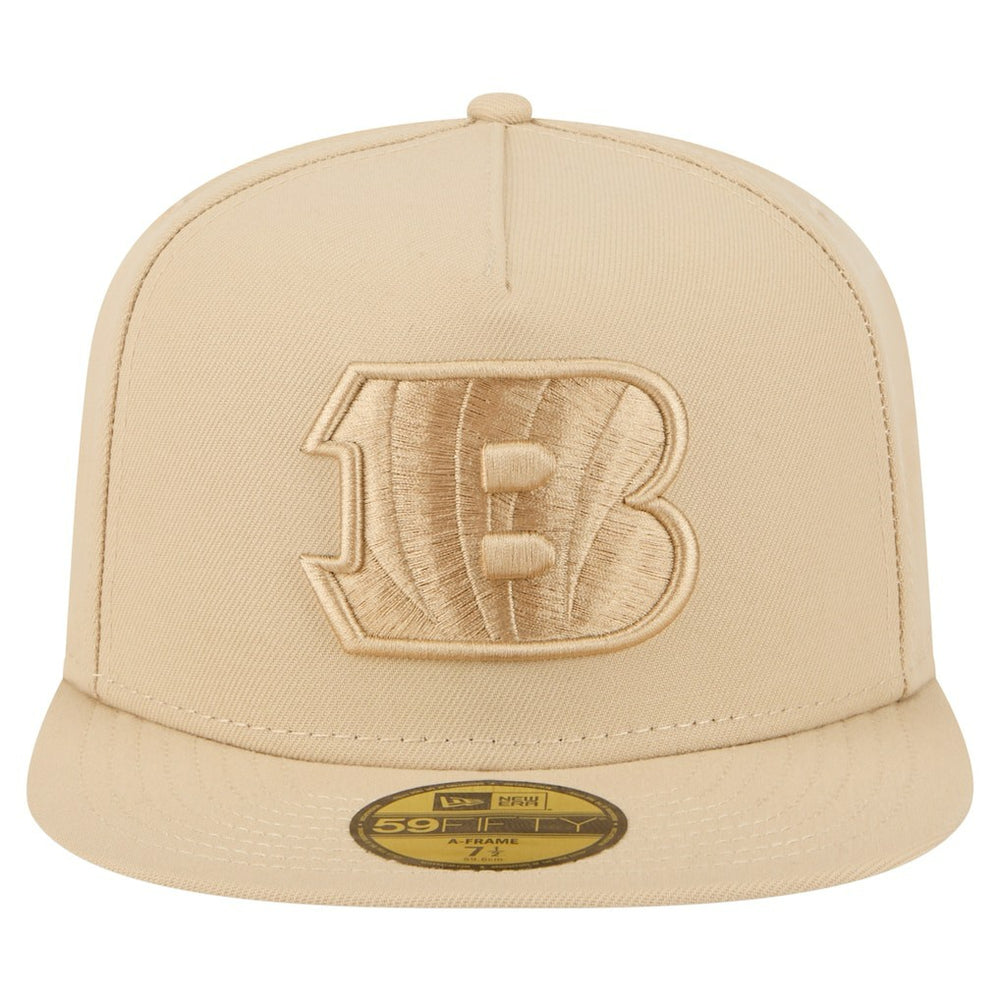 Cincinnati Bengals New Era Color Pack A-Frame 59FIFTY Fitted Hat - Light Beige - NFL