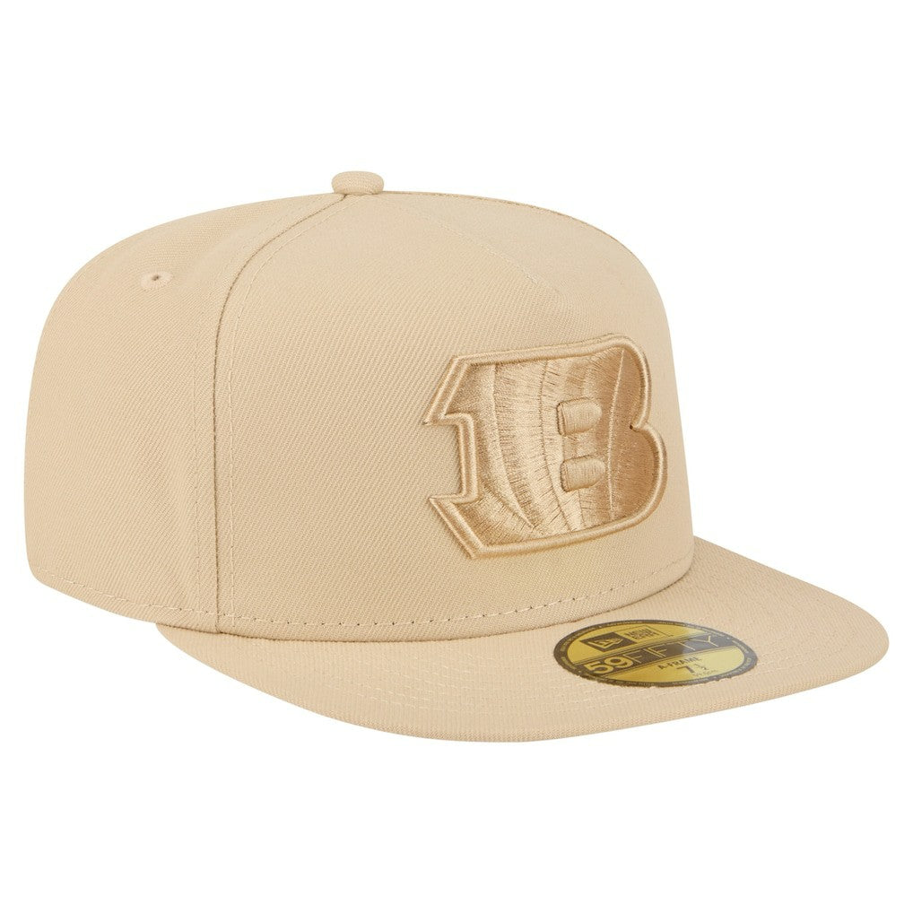 Cincinnati Bengals New Era Color Pack A-Frame 59FIFTY Fitted Hat - Light Beige - NFL