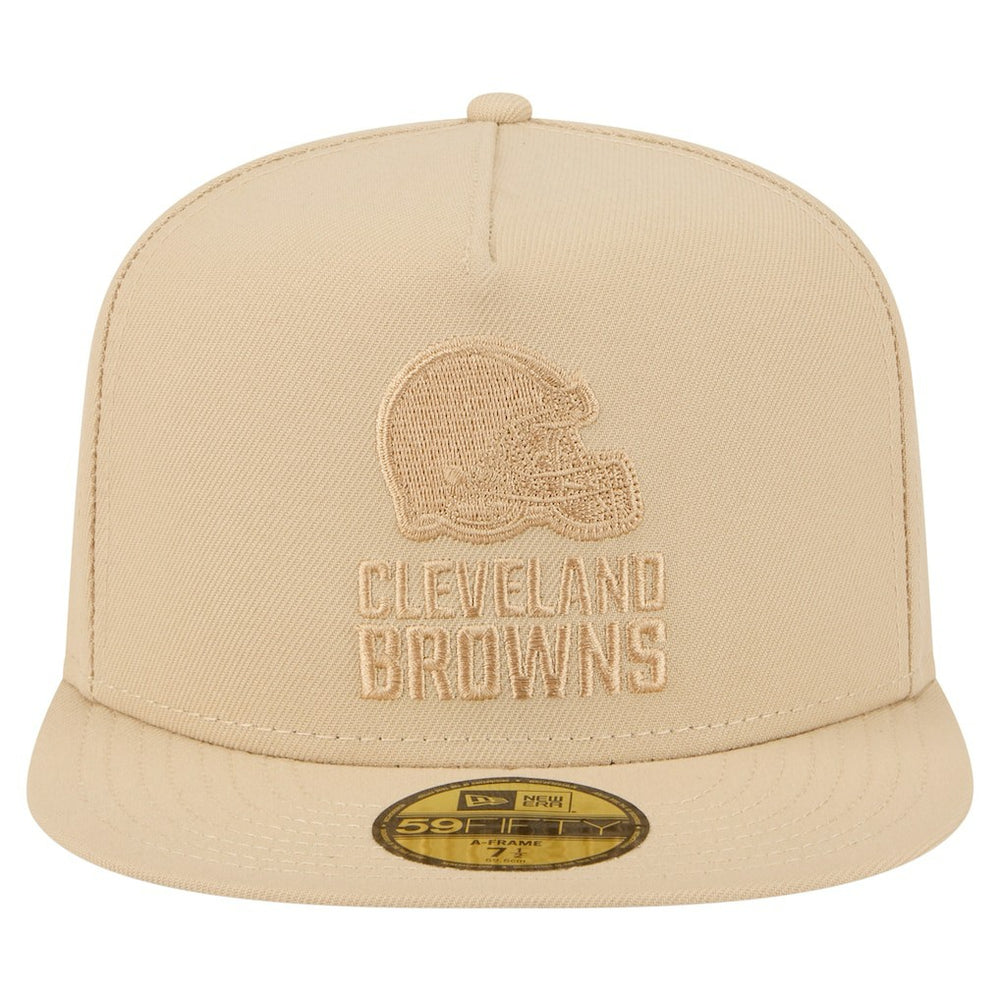 Cleveland Browns New Era Color Pack A-Frame 59FIFTY Fitted Hat - Light Beige - NFL