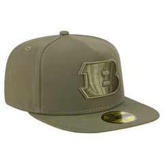 Cincinnati Bengals New Era Color Pack A-Frame 59FIFTY Fitted Hat - Olive - NFL