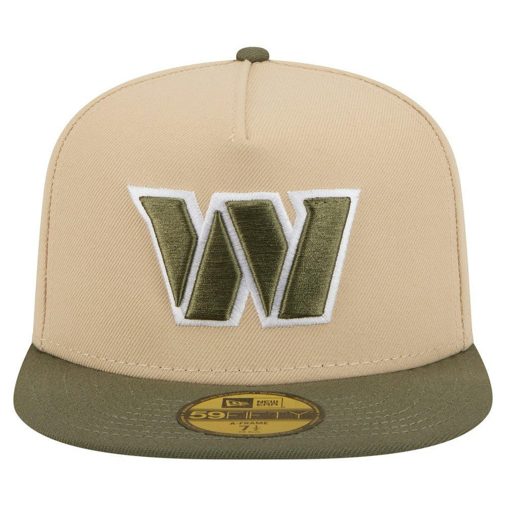 Washington Commanders New Era Color Pack A-Frame 59FIFTY Fitted Hat - Beige/Olive - NFL