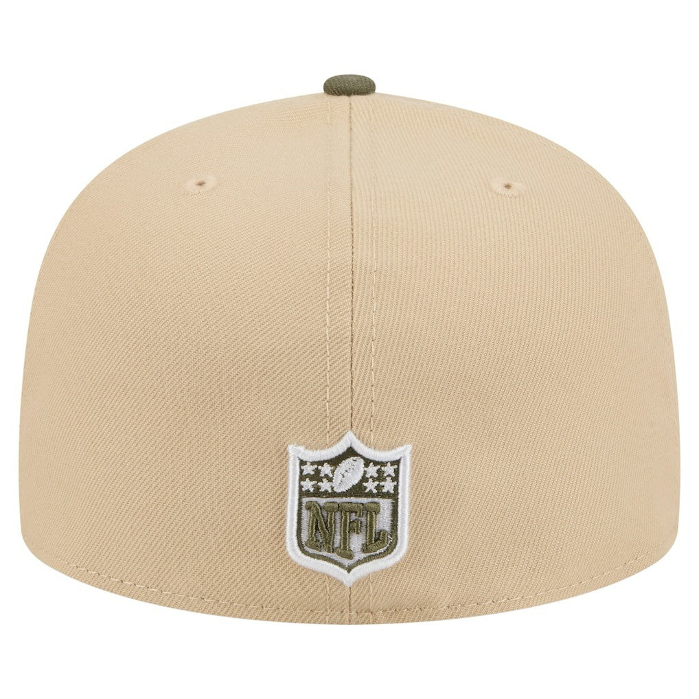 Kansas City Chiefs New Era Color Pack A-Frame 59FIFTY Fitted Hat - Light Beige/Olive - NFL