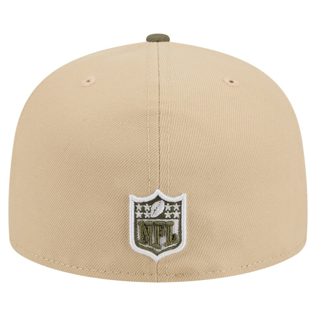 Minnesota Vikings New Era Color Pack A-Frame 59FIFTY Fitted Hat - Light Beige/Olive - NFL