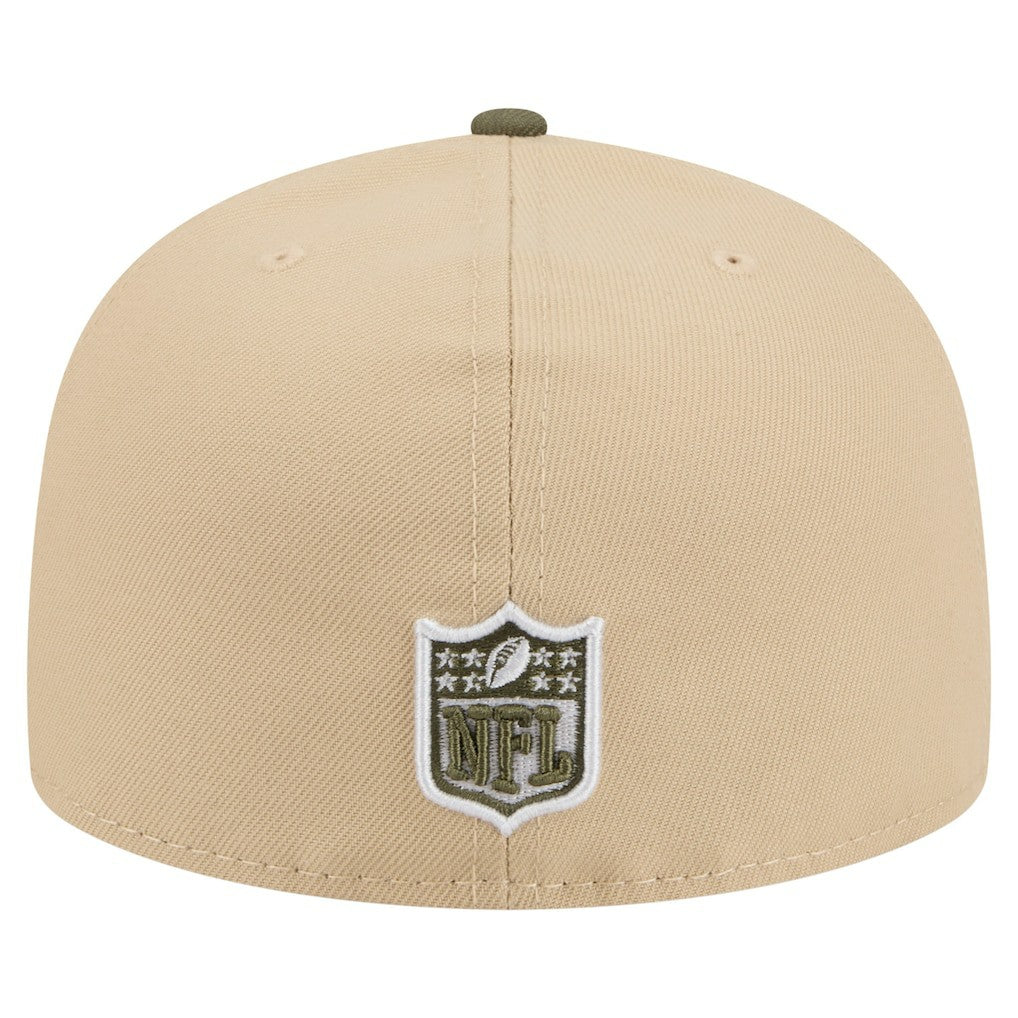 Cleveland Browns New Era Color Pack A-Frame 59FIFTY Fitted Hat - Beige/Olive - NFL