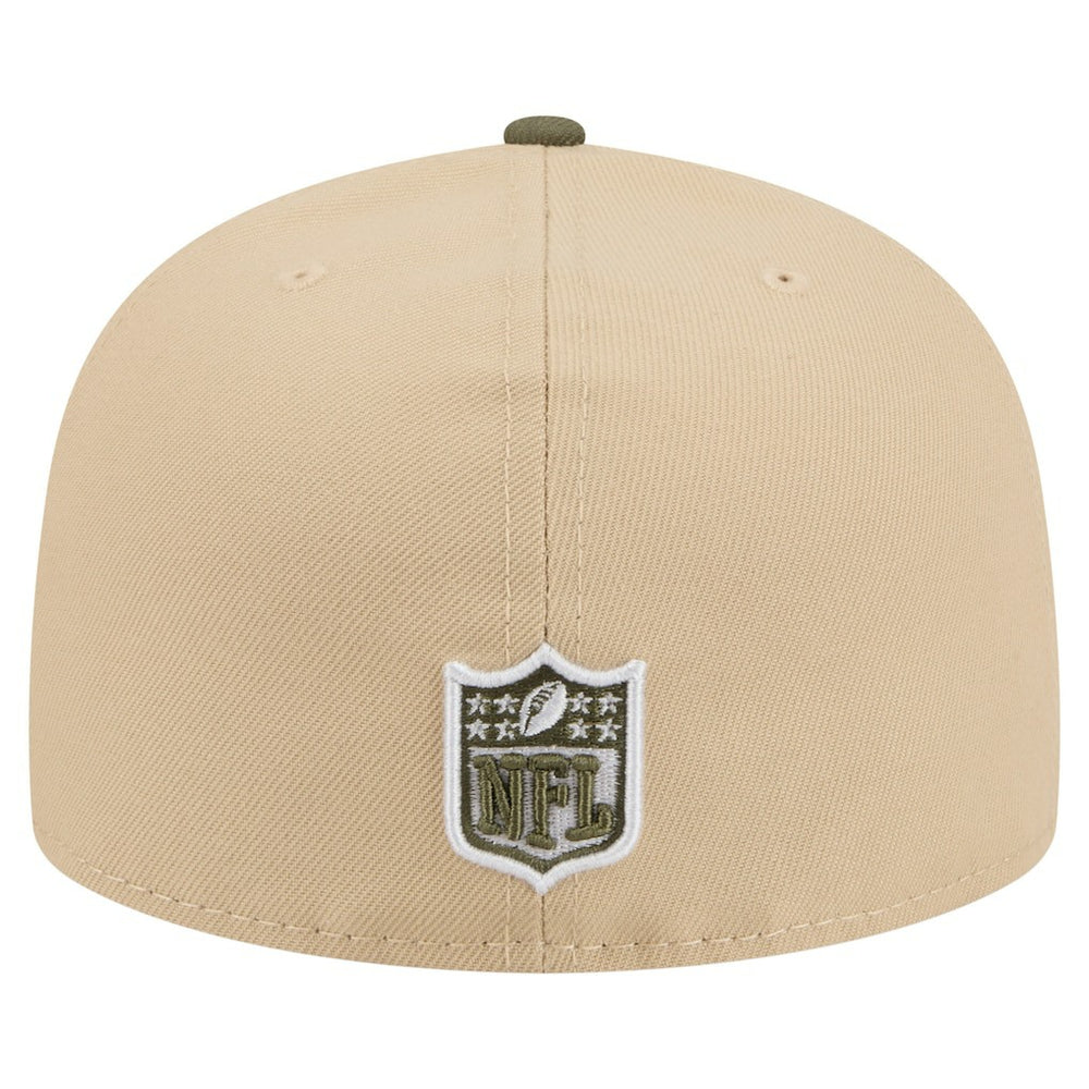 Cleveland Browns New Era Color Pack A-Frame 59FIFTY Fitted Hat - Beige/Olive - NFL