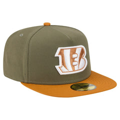 Cincinnati Bengals New Era Color Pack A-Frame 59FIFTY Fitted Hat - Olive/Brown - NFL