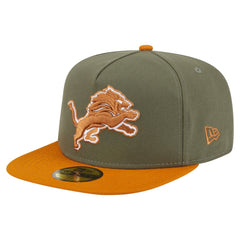 Detroit Lions New Era Color Pack A-Frame 59FIFTY Fitted Hat - Olive/Brown - NFL
