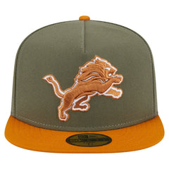 Detroit Lions New Era Color Pack A-Frame 59FIFTY Fitted Hat - Olive/Brown - NFL