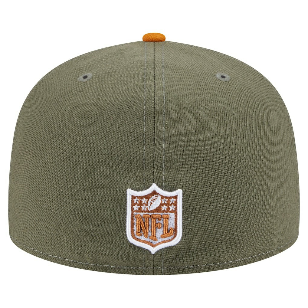 Detroit Lions New Era Color Pack A-Frame 59FIFTY Fitted Hat - Olive/Brown - NFL