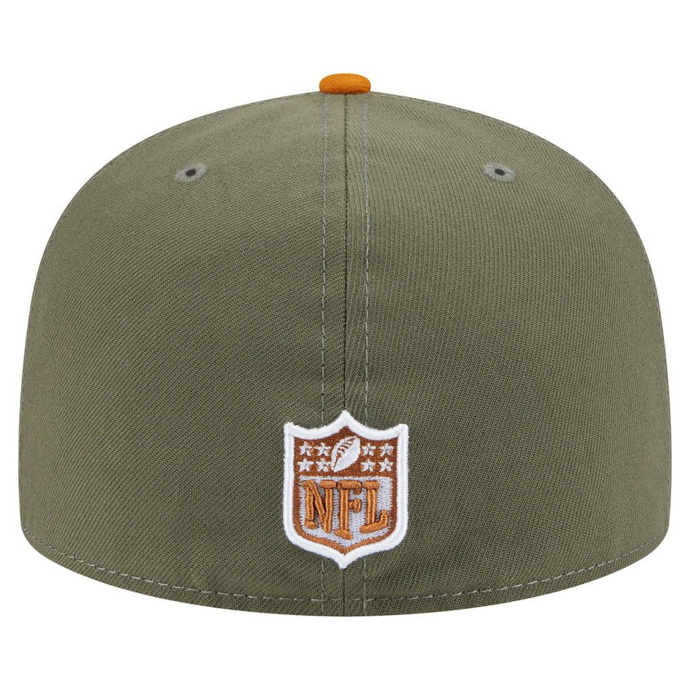 Detroit Lions New Era Color Pack A-Frame 59FIFTY Fitted Hat - Olive/Brown - NFL