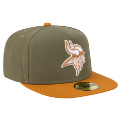Minnesota Vikings New Era Color Pack A-Frame 59FIFTY Fitted Hat - Olive/Brown - NFL