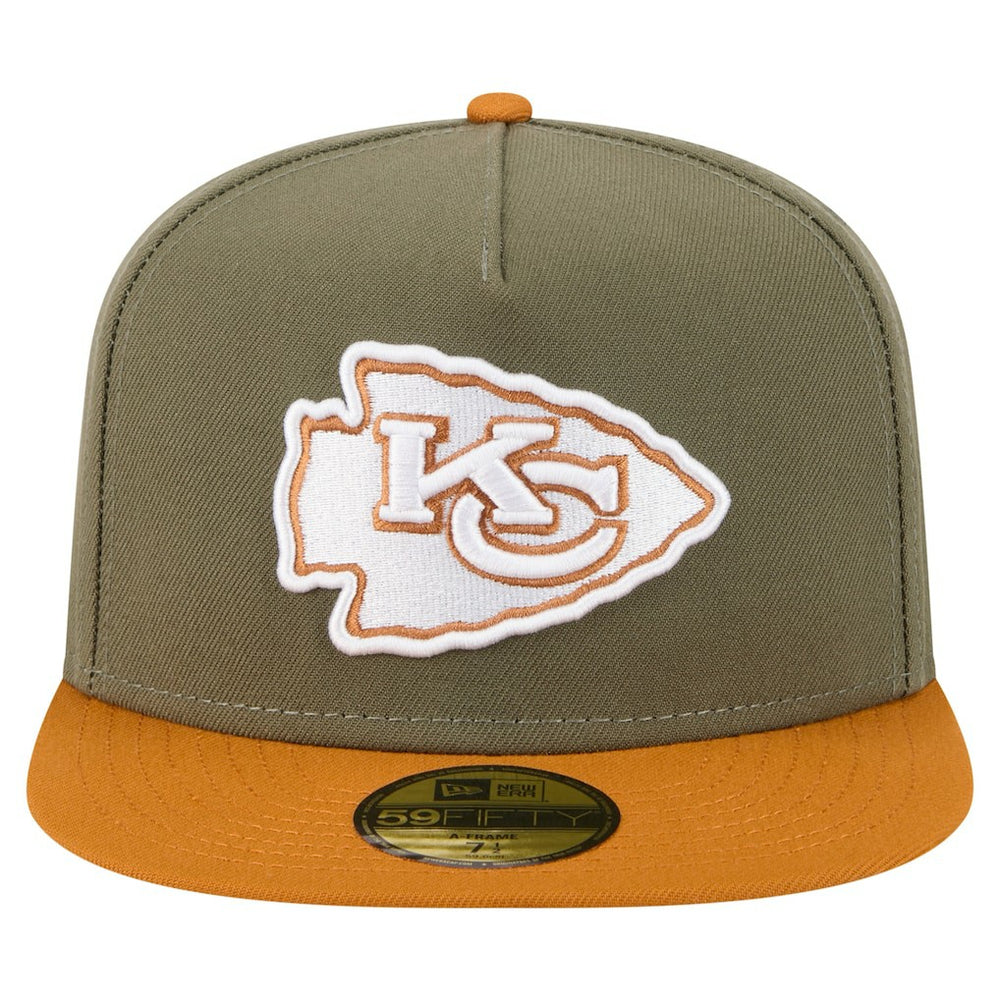 Kansas City Chiefs New Era Color Pack A-Frame 59FIFTY Fitted Hat - Olive/Brown - NFL
