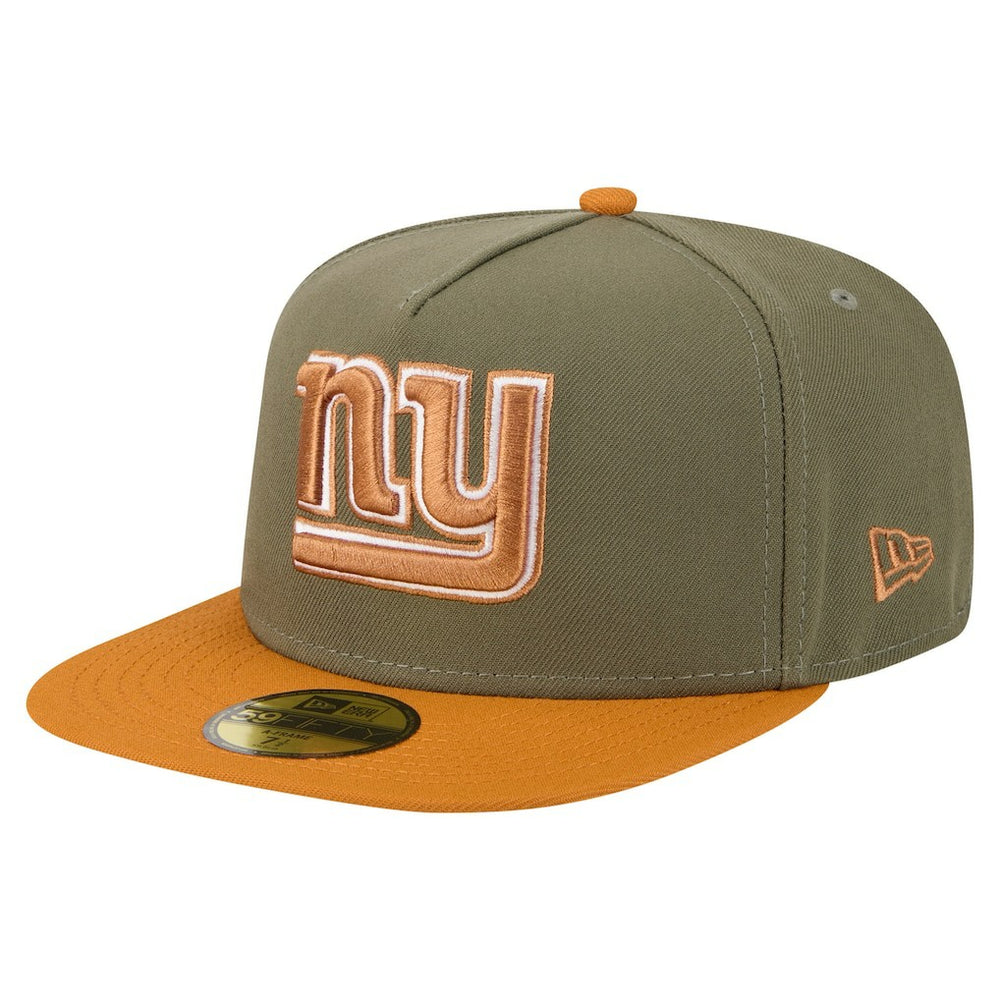 New York Giants New Era Color Pack A-Frame 59FIFTY Fitted Hat - Olive/Brown - NFL