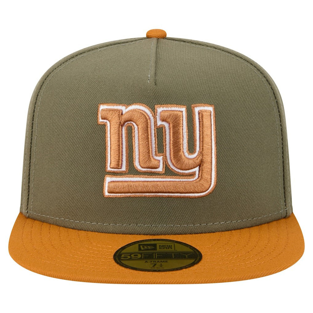 New York Giants New Era Color Pack A-Frame 59FIFTY Fitted Hat - Olive/Brown - NFL