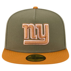 New York Giants New Era Color Pack A-Frame 59FIFTY Fitted Hat - Olive/Brown - NFL