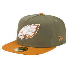 Philadelphia Eagles New Era Color Pack A-Frame 59FIFTY Fitted Hat - Olive/Brown - NFL