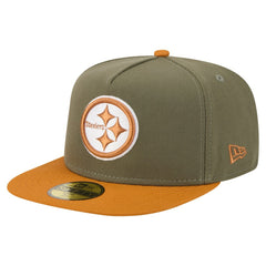 Pittsburgh Steelers New Era Color Pack A-Frame 59FIFTY Fitted Hat - Olive/Brown - NFL