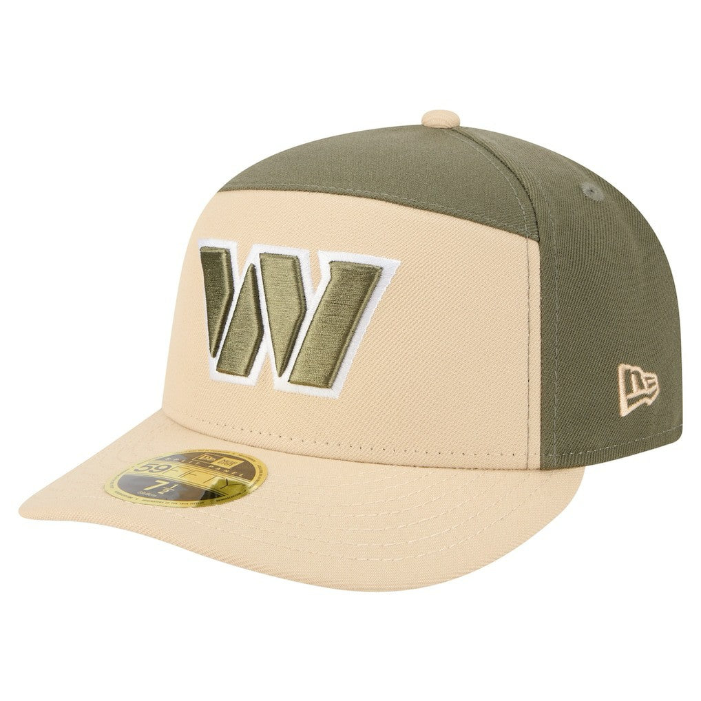 Washington Commanders New Era Two-Tone Color Pack Split Panel 59FIFTY Fitted Hat - Light Beige/Olive - NFL