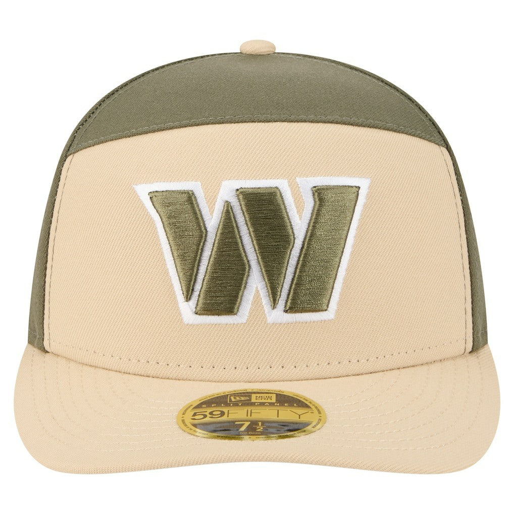 Washington Commanders New Era Two-Tone Color Pack Split Panel 59FIFTY Fitted Hat - Light Beige/Olive - NFL