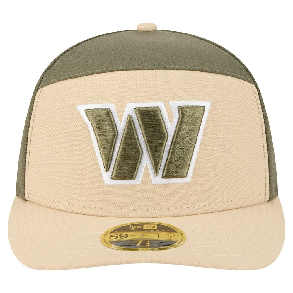 Washington Commanders New Era Two-Tone Color Pack Split Panel 59FIFTY Fitted Hat - Light Beige/Olive - NFL