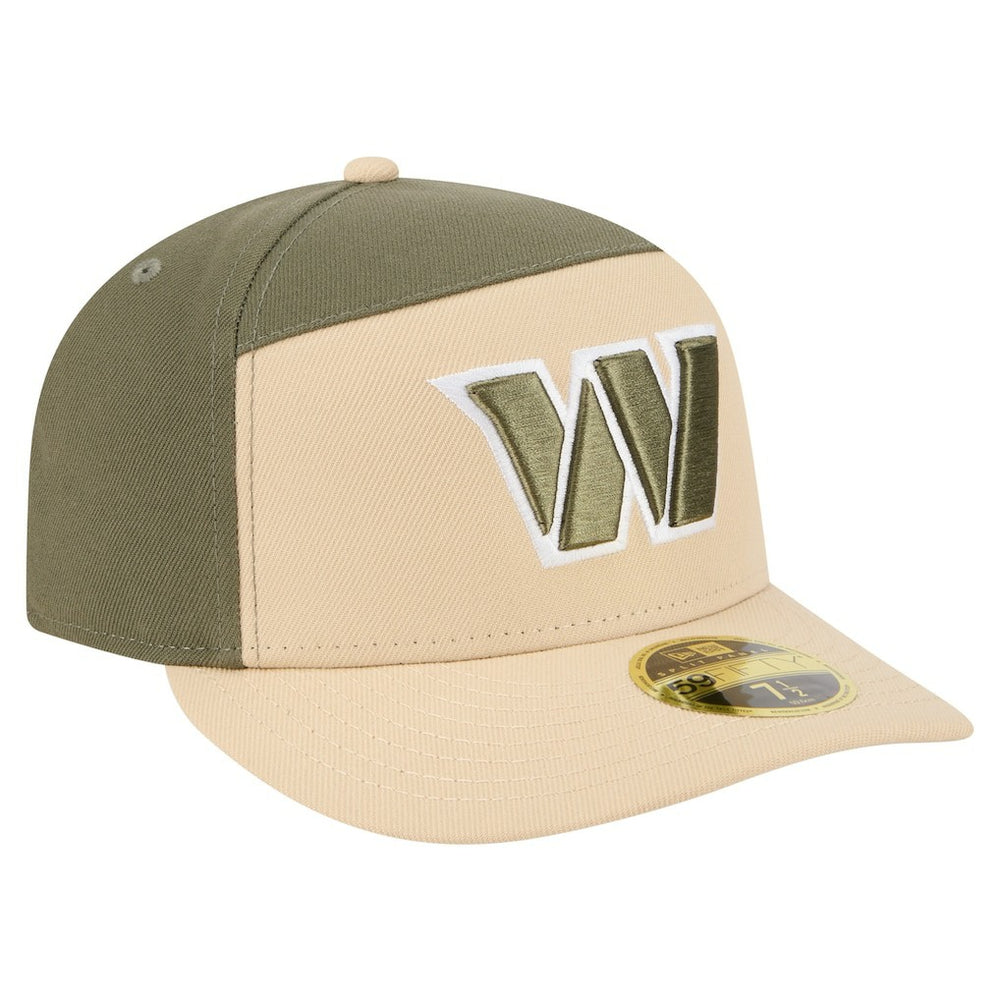 Washington Commanders New Era Two-Tone Color Pack Split Panel 59FIFTY Fitted Hat - Light Beige/Olive - NFL