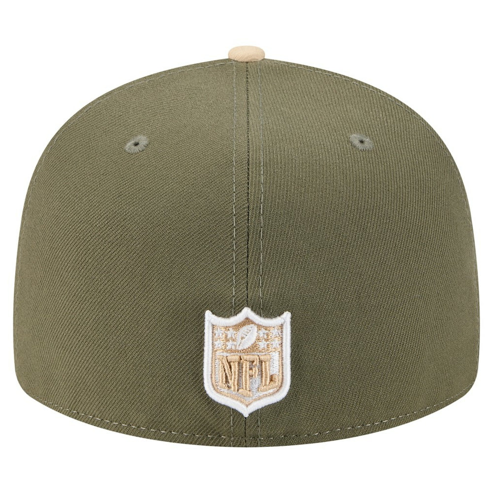 Washington Commanders New Era Two-Tone Color Pack Split Panel 59FIFTY Fitted Hat - Light Beige/Olive - NFL