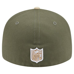 Miami Dolphins New Era Two-Tone Color Pack Split Panel 59FIFTY Fitted Hat - Light Beige/Olive - NFL