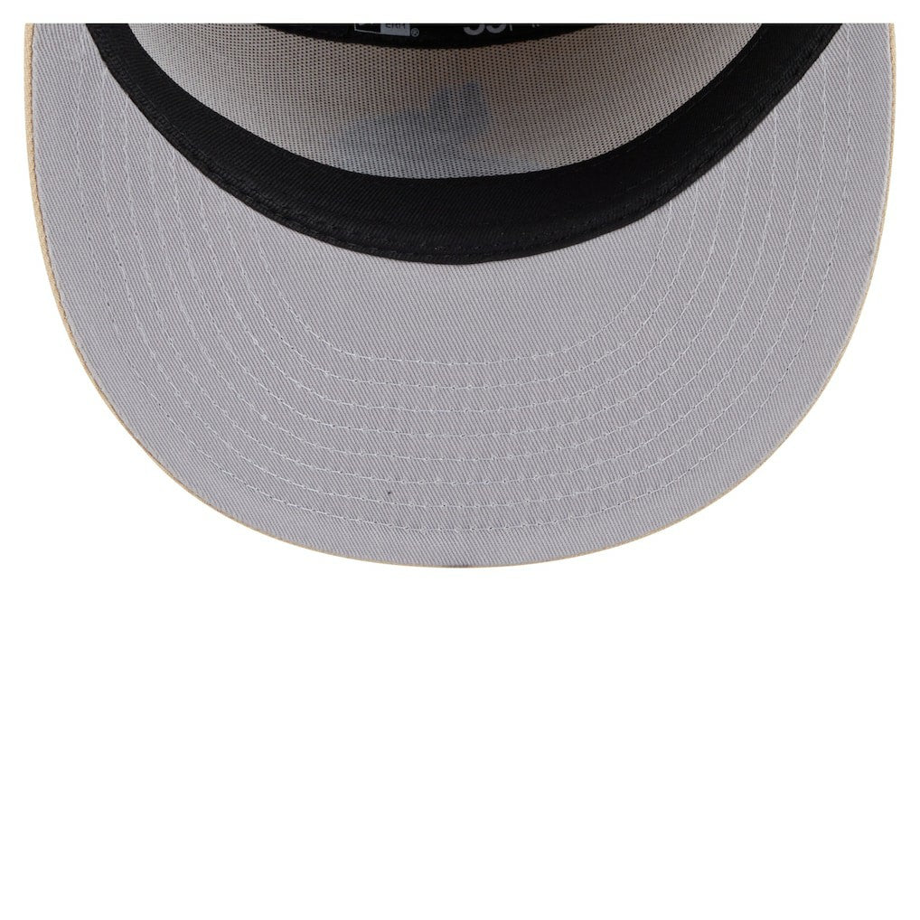 Minnesota Vikings New Era Two-Tone Color Pack Split Panel 59FIFTY Fitted Hat - Light Beige/Olive - NFL