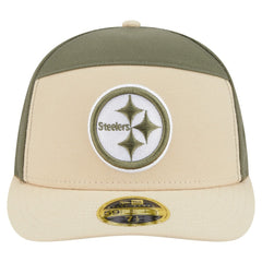 Pittsburgh Steelers New Era Two-Tone Color Pack Split Panel 59FIFTY Fitted Hat - Light Beige/Olive - NFL