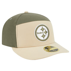 Pittsburgh Steelers New Era Two-Tone Color Pack Split Panel 59FIFTY Fitted Hat - Light Beige/Olive - NFL