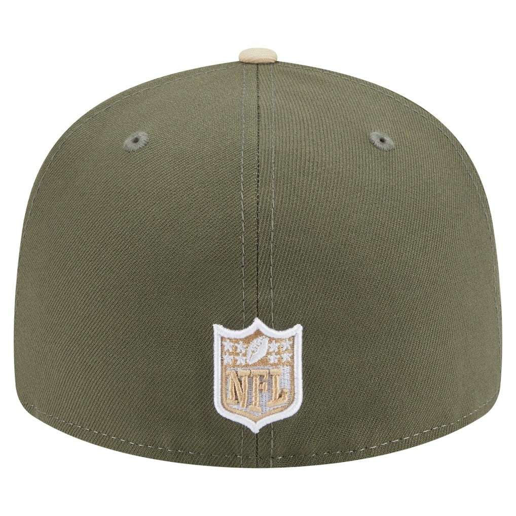 Pittsburgh Steelers New Era Two-Tone Color Pack Split Panel 59FIFTY Fitted Hat - Light Beige/Olive - NFL