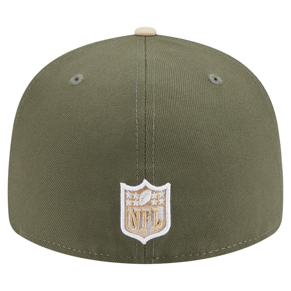 Pittsburgh Steelers New Era Two-Tone Color Pack Split Panel 59FIFTY Fitted Hat - Light Beige/Olive - NFL