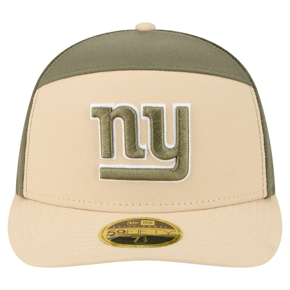 New York Giants New Era Two-Tone Color Pack Split Panel 59FIFTY Fitted Hat - Light Beige/Olive - NFL