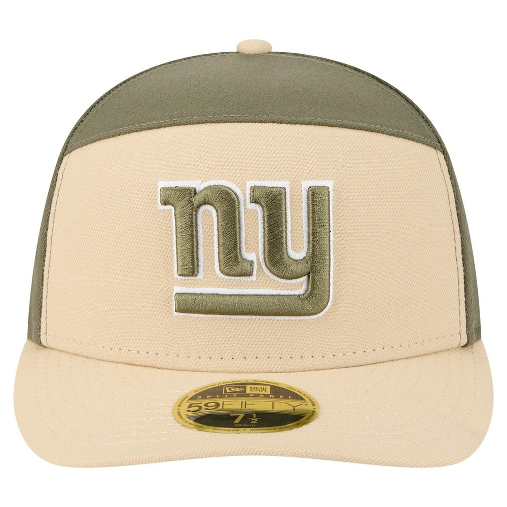 New York Giants New Era Two-Tone Color Pack Split Panel 59FIFTY Fitted Hat - Light Beige/Olive - NFL