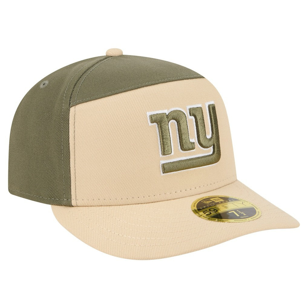 New York Giants New Era Two-Tone Color Pack Split Panel 59FIFTY Fitted Hat - Light Beige/Olive - NFL