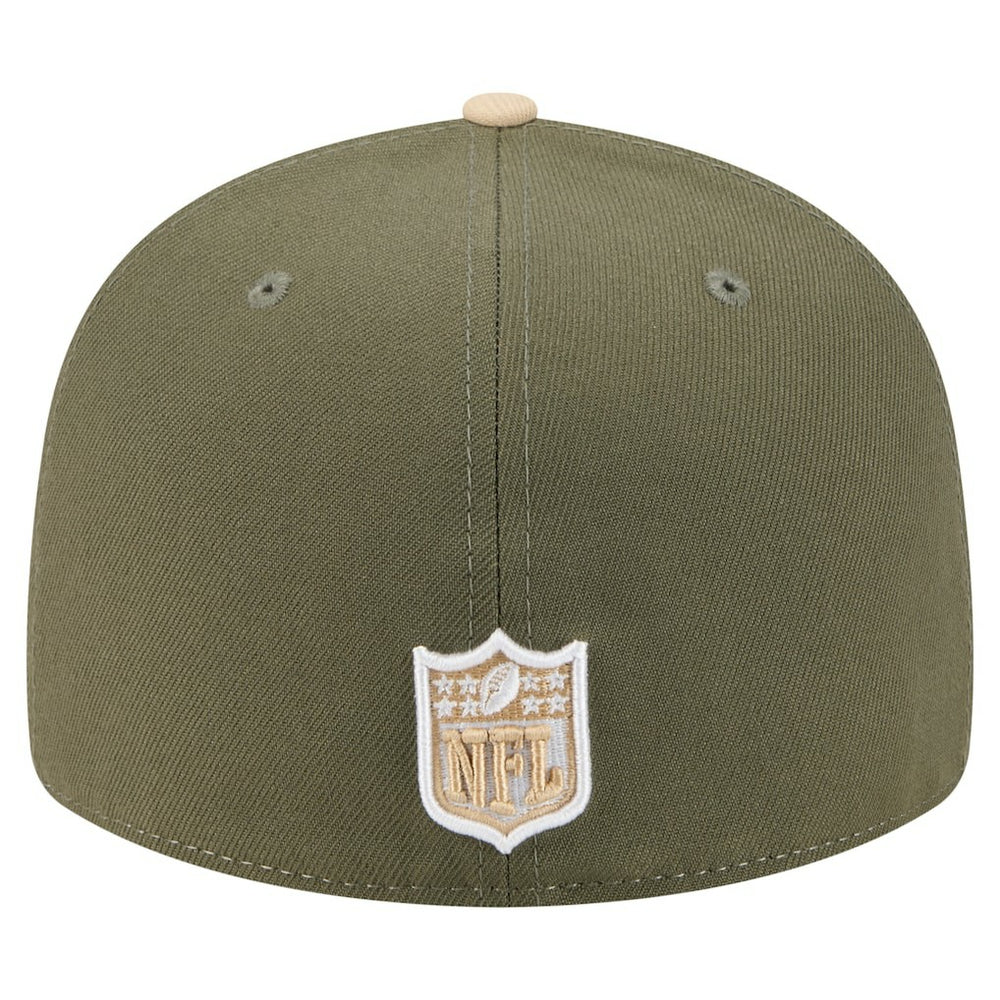 New York Giants New Era Two-Tone Color Pack Split Panel 59FIFTY Fitted Hat - Light Beige/Olive - NFL