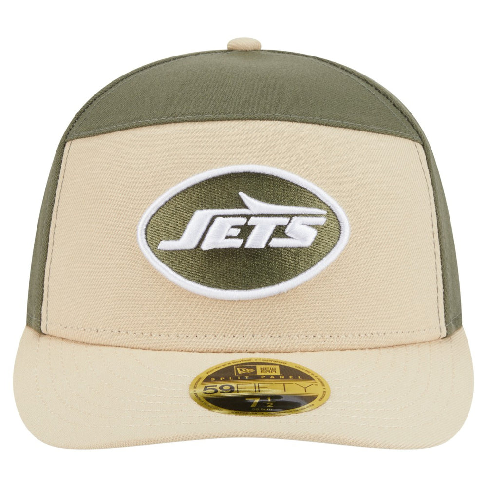 New York Jets New Era Two-Tone Color Pack Split Panel 59FIFTY Fitted Hat - Light Beige/Olive - NFL
