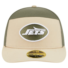 New York Jets New Era Two-Tone Color Pack Split Panel 59FIFTY Fitted Hat - Light Beige/Olive - NFL