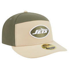 New York Jets New Era Two-Tone Color Pack Split Panel 59FIFTY Fitted Hat - Light Beige/Olive - NFL