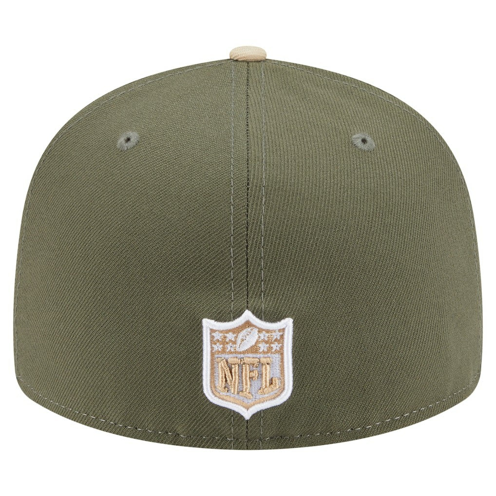 Philadelphia Eagles New Era Two-Tone Color Pack Split Panel 59FIFTY Fitted Hat - Light Beige/Olive - NFL
