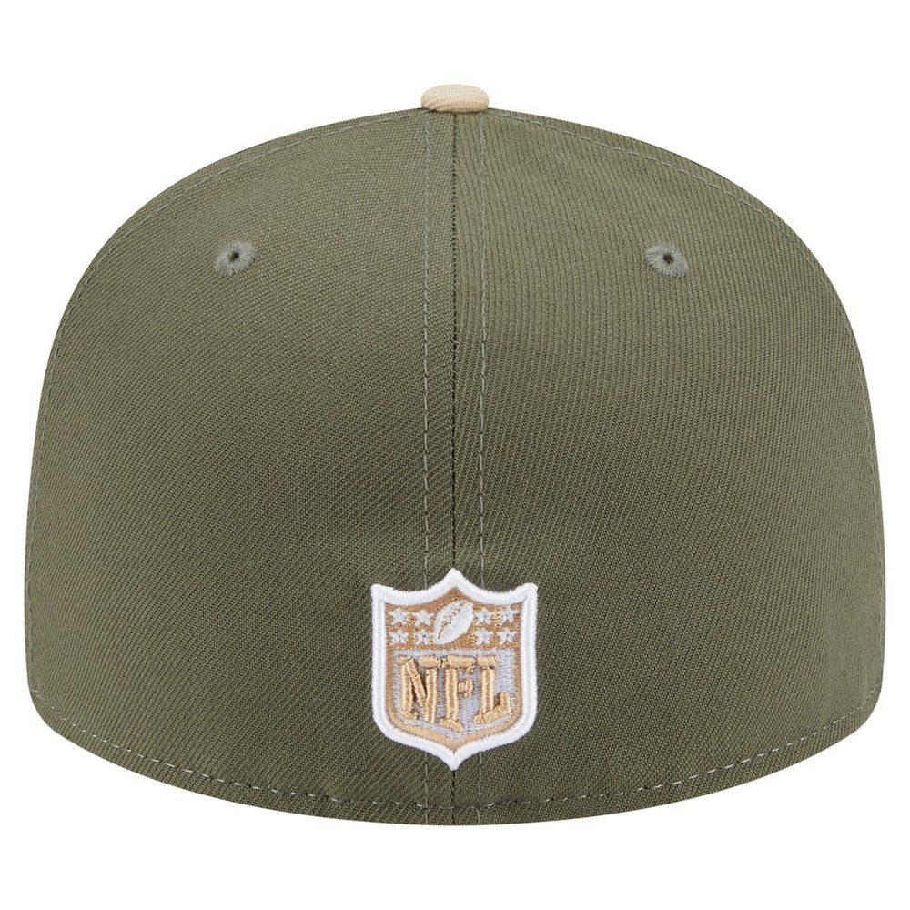 Philadelphia Eagles New Era Two-Tone Color Pack Split Panel 59FIFTY Fitted Hat - Light Beige/Olive - NFL