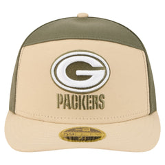 Green Bay Packers New Era Two-Tone Color Pack Split Panel 59FIFTY Fitted Hat - Light Beige/Olive - NFL