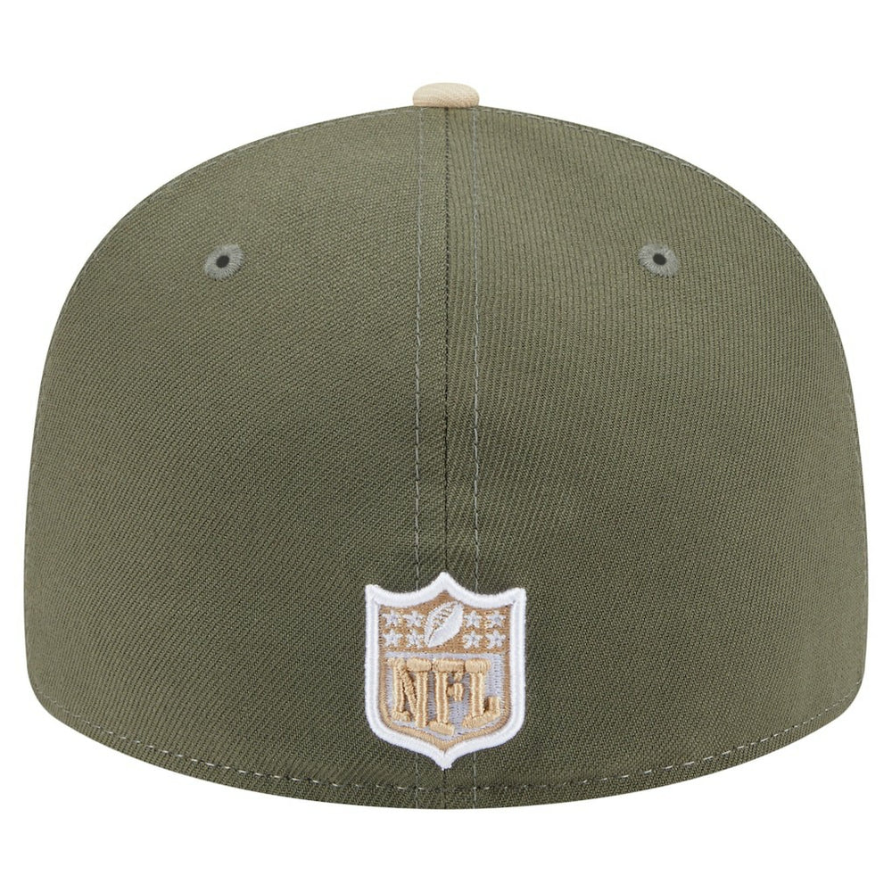 Detroit Lions New Era Two-Tone Color Pack Split Panel 59FIFTY Fitted Hat - Light Beige/Olive - NFL