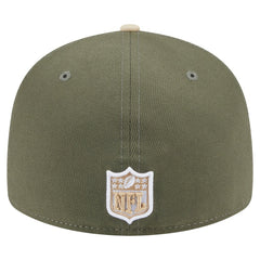 Detroit Lions New Era Two-Tone Color Pack Split Panel 59FIFTY Fitted Hat - Light Beige/Olive - NFL
