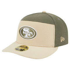 San Francisco 49ers New Era Two-Tone Color Pack Split Panel 59FIFTY Fitted Hat - Light Beige/Olive - NFL