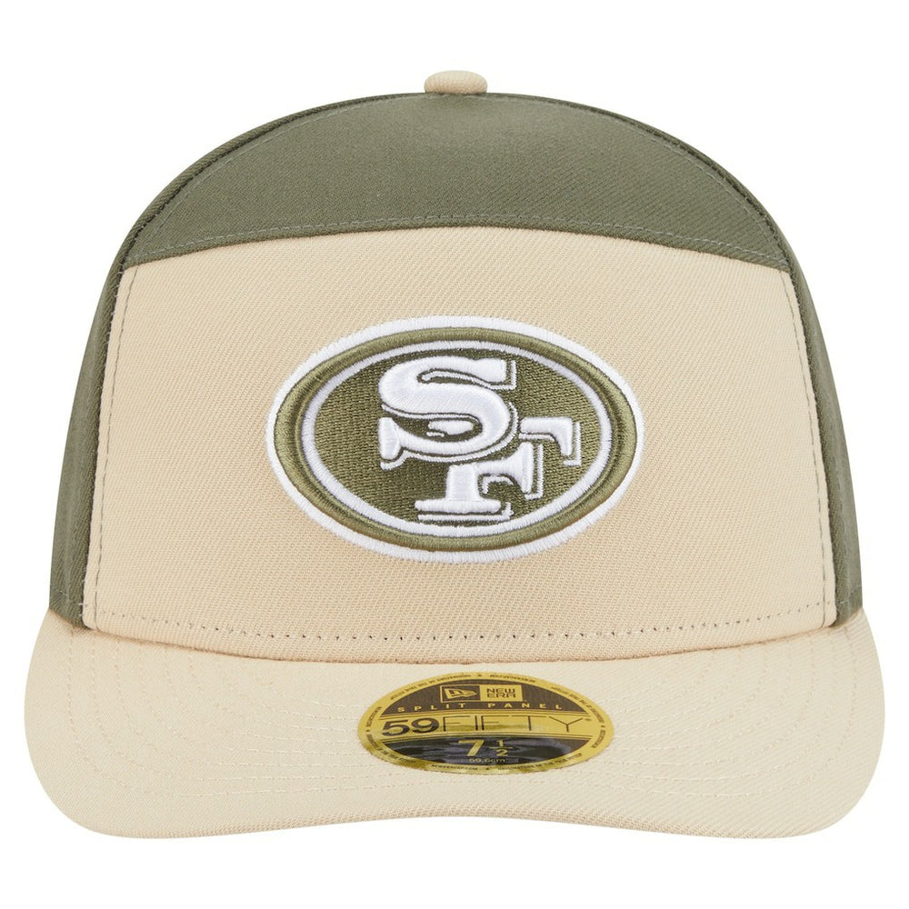 San Francisco 49ers New Era Two-Tone Color Pack Split Panel 59FIFTY Fitted Hat - Light Beige/Olive - NFL