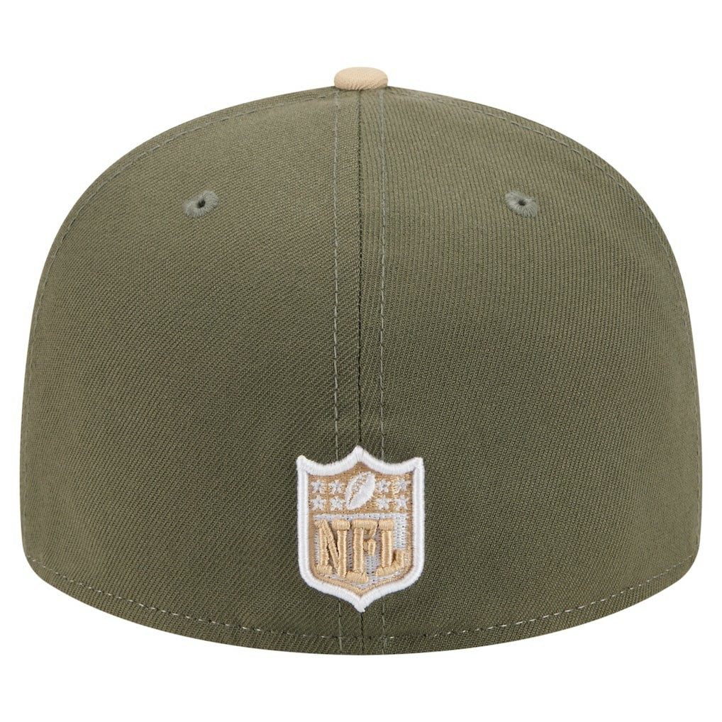 Baltimore Ravens New Era Color Pack Split Panel 59FIFTY Fitted Hat - Light Beige/Olive - NFL