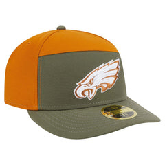 Philadelphia Eagles New Era Two-Tone Color Pack Split Panel 59FIFTY Fitted Hat - Olive/Brown - NFL