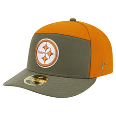 Pittsburgh Steelers New Era Two-Tone Color Pack Split Panel 59FIFTY Fitted Hat - Olive/Brown - NFL